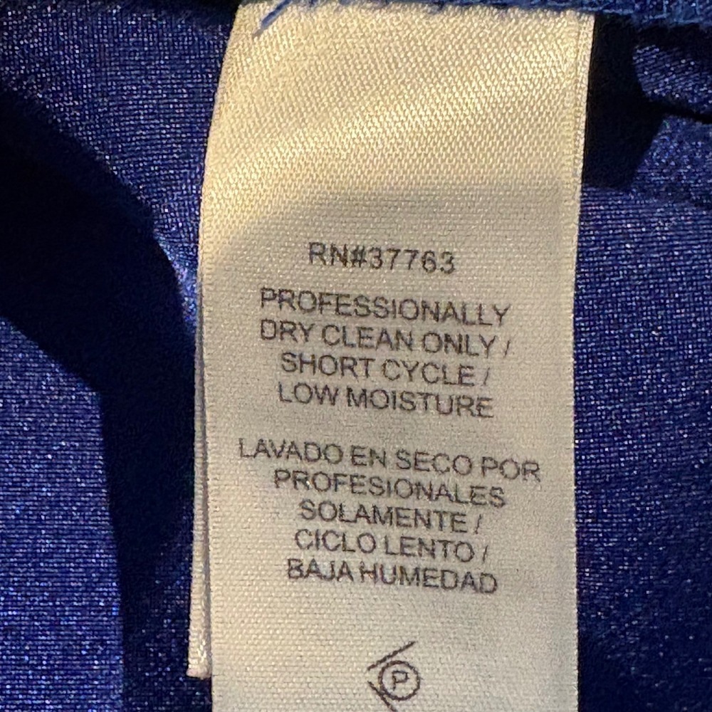 Laundry by Shelli Segal One Shoulder Blue Cocktail Dress Size 4 - Picture 12 of 14